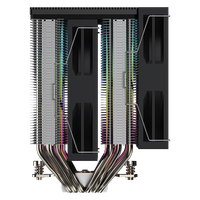 COOLLEO A60T ARGB Radiateur PC à double tour avec 6 caloducs, refroidisseur d'air pour processeur LGA115X/1200/1700/1851AMD, refroidissement profond pour le jeu, TDP 245W
