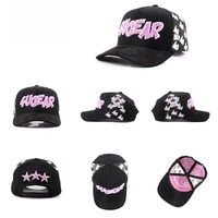 Gorras de Béisbol Curvas al por Mayor, Gorras Trucker con Visera de Ante Negra, Gorras de Béisbol de 5 Paneles con Estructura en A