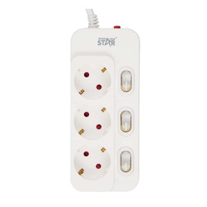Regleta de Enchufes Winning Star, 3 Tomas, Cable de 2 Metros, Estándar CE, Enchufe Europeo, Protección de Seguridad - Product Image 5