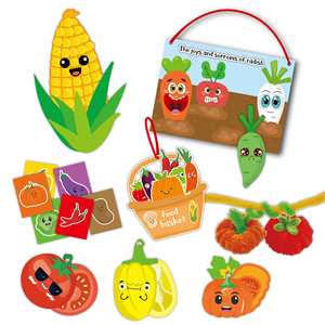 Kit d'activités créatives multifonctionnel pour enfants : Panier alimentaire DIY, thème légumes, cadeaux d'artisanat, kit d'artisanat fabuleux - Product Image 2