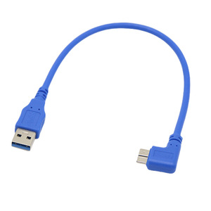 Cable de datos USB 3,0 a Micro B, conector de ángulo recto de 90 grados para disco duro externo, cable de cobre azul - Product Image 1