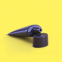 Tube en plastique brun souple de 35 mm avec bouchon à vis, capacité de 60 g, écologique, recyclable, impression sérigraphique personnalisée, nettoyant visage