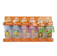 Paquete de 6 Biberones de Alimentación para Bebés de 0 a 12 Meses, de PC/PP, Libres de BPA, con Diseño de Dibujos Animados, con Asa, 8 oz, Colores Variados, Duraderos, Flujo Variable