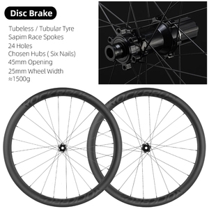 Bộ bánh xe đạp đường trường ROCKBROS R255 <span class=keywords><strong>Hub</strong></span> Disc Brake 00C sợi carbon, vành 38/45/50mm, loại săm và không săm - Product Image 2