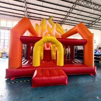 Château gonflable commercial en PVC 15x15 pour fêtes d'enfants en extérieur, modèle Flame Bounce House