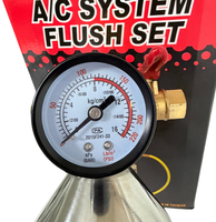 Kit d'outils pneumatiques à gaz pour climatisation avec pistolet de rinçage en aluminium pour le nettoyage des systèmes de climatisation et l'élimination des contaminants