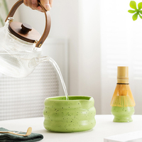 Vente en gros coffret cadeau personnalisé Matcha fouet en bambou bol en céramique kit de fouet Matcha pour outils à thé