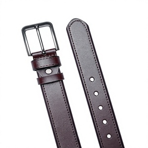Cinturón de Cuero Genuino de Vaca para Hombre, Color Sólido, Hebilla de Pin, Estilo Formal, Duradero, Moldeado en una Sola Pieza - Product Image 5