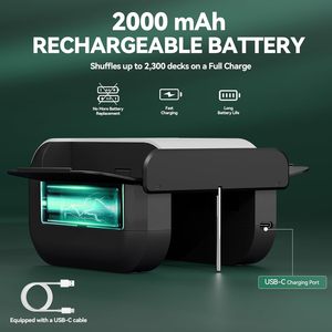 Mélangeur de cartes automatique ABS Kpaw X1 1-2 jeux AUTO/Manuel Léger Faible bruit Portable Rechargeable pour le poker - Product Image 5
