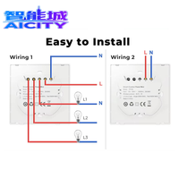 AICITY Nouveau design Écran IPS 3,5 pouces WiFi & Zigbee Télécommande Kit Mini Panneau Intelligent pour Maison Connectée avec Application Tuya et Déverrouillage par Caméra