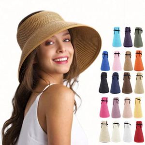 Hot Sale in Stock Summer Wide Brim Sun <b>Hats</b> Visors Women's Foldable <b>Straw</b> <b>Hat</b> for Women for the Beach - Product Image 1