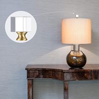 Lampe à cristal carrée en une seule pièce, finition dorée polie, base moderne HLH, bouton décoratif pour lampes de table/sol (1-4/5 pouces)