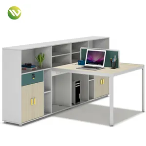 Wisda venda quente estilo Nórdico moderno simples 2 assento estações de trabalho pessoal pessoal mesa de escritório mesa do computador