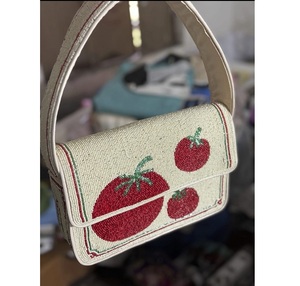 Beautiful Seed Beads <b>Beaded</b> Embroidery Crossbody <b>Handbag</b> With Adjustable Strap And Handcrafted Details For Timeless Style - Product Image 4