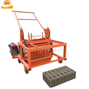 Mobile 8Hp electric recycling plastic waste hollow cement cost bricks brick making machine for sale in cape town