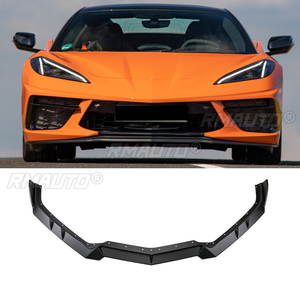 Kit de carrocería con alerón divisor difusor de labio de parachoques delantero ABS negro brillante para Chevrolet Corvette C8 Z51 2020 2021 2022 2023+ - Product Image 1