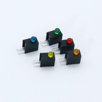 Support de lampe à un seul trou, base noire, entrée latérale, LED diffusée, composants optoélectroniques, composants électroniques, voyant lumineux