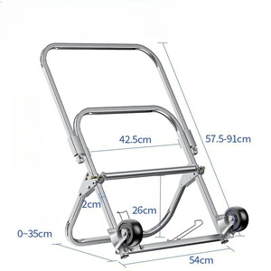 Support de câbles pour l'installation de câbles réseau et de fibres optiques, en acier galvanisé, avec cadre en acier, distributeur, chariot à câbles pliable - Product Image 3