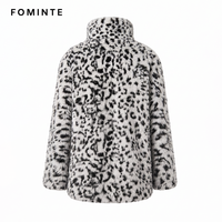 Manteau en fausse fourrure pour homme, imprimé léopard des neiges, chaud et épais, de luxe, style streetwear, tendance, en stock, vente en gros