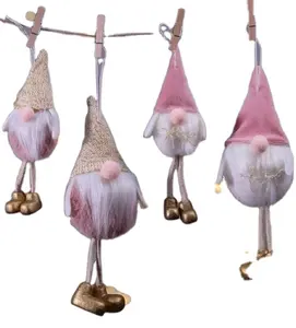 Ornamen liburan Swedish hiasan Gnome dekoratif pohon Natal menggantung Pink hiasan Gnome