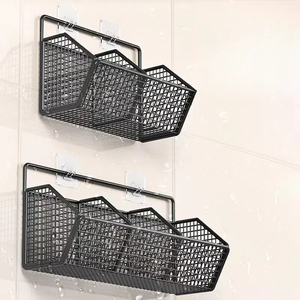 <span class=keywords><strong>Étagère</strong></span> murale de <span class=keywords><strong>cuisine</strong></span> sans perçage avec panier suspendu pour gingembre et ail, pour oignons, assaisonnements et petits articles ménagers. - Product Image 4