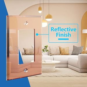 Tấm chuyển đổi ánh sáng, Nắp ổ cắm plexiglass, kính acrylic, quá khổ 1 băng 5.25 "x 3.44", LWP-31O-ARG, vàng hồng tùy chỉnh - Product Image 1