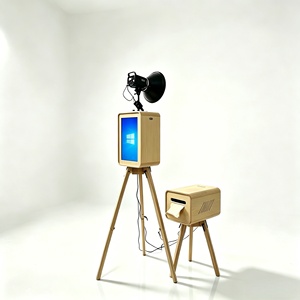 Support trépied pliable et stable en bois pour photomaton, kiosque selfie à écran tactile pour prise de vue en temps réel, idéal pour mariages et fêtes en intérieur et en extérieur - Product Image 3