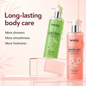 Gommage et Nettoyant Corporel 2-en-1 OEM Exfoliation Douce Peau Lisse et Souple 500ml Gommage Corporel Exfoliant Citron Vert Rafraîchissant et <span class=keywords><strong>Fleur</strong></span> <span class=keywords><strong>de</strong></span> Cerisier - Product Image 3