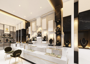 Professional Full Store Customization jewelry shop display rack shop counter LED-<b>Light</b> jewelry shop interior design idea - Product Image 4