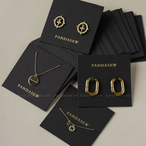 PandaSew Custom Logo Printing Cardboard Paper Hanging Earring Ring Cards Necklace <strong>Jewelry</strong> <strong>Packaging</strong> and Display Card - Product Image 5