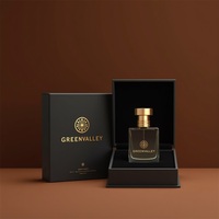 Boîte à parfum solide de luxe en papier avec logo en feuille d'or et ouverture magnétique pour flacon de parfum 50ml 75ml 100ml