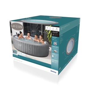 Bestway 6001J <span class=keywords><strong>Lay</strong></span> <span class=keywords><strong>Z</strong></span> <span class=keywords><strong>Spa</strong></span> Hawaii Bain à remous <span class=keywords><strong>gonflable</strong></span> intelligent AirJet économe en énergie pour 6-8 personnes Piscine <span class=keywords><strong>spa</strong></span> <span class=keywords><strong>gonflable</strong></span> extérieure - Product Image 6