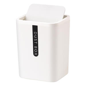 Hot selling 1.5L Desk Top Waste Bin Swing Open Top Trash Can For Dest Table