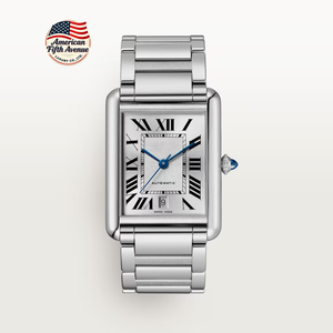 Montre mécanique à remontage automatique raffinée, acier inoxydable, argenté, cadran gravé, réserve de marche, 42 mm, saphir - Product Image 1