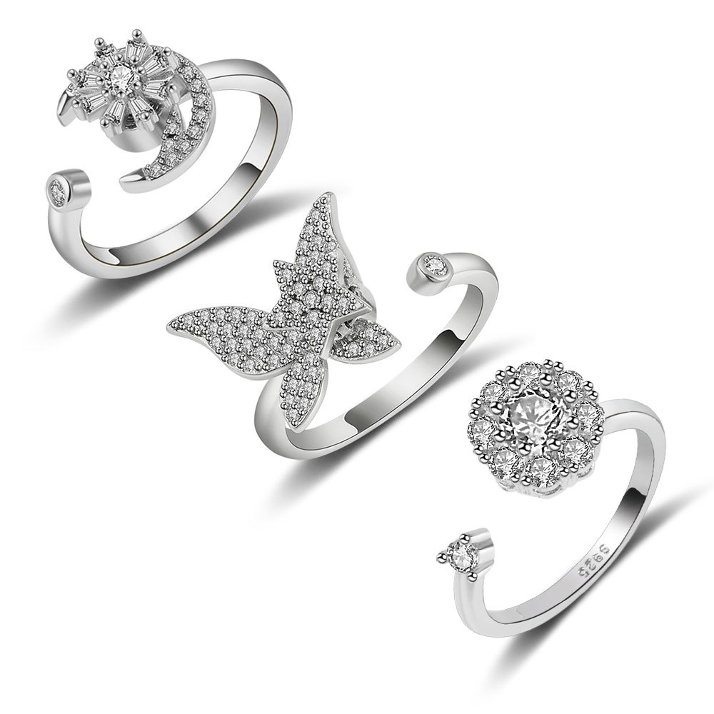 Three-piece set white gold color (AJ066,AJ065,NJ1048)