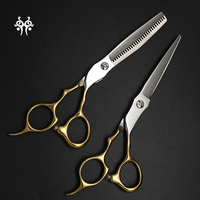 Yijiang 6.0 pouces professionnel ciseaux de coiffeur Kit cheveux ciseaux droits et ciseaux amincissants ensemble pour la coupe de cheveux