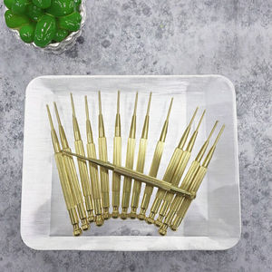 Stylo d'acupuncture rétractable à double tête en acier inoxydable Outil de massage par réflexologie faciale <span class=keywords><strong>Oreille</strong></span> à ressort Médecine chinoise - Product Image 3