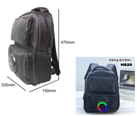 Speaker Ransel Luar Ruangan 5W Ukuran Kecil Lampu LED RGB TF/USB/FM Kunci Sandi Bluetooth 5.3 Boombox Tas Nirkabel untuk Mendaki