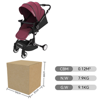 Poussette pliable à 4 roues Purorigin OEM multifonctionnelle, légère, compacte, en alliage d'aluminium, capacité de charge de 20 kg
