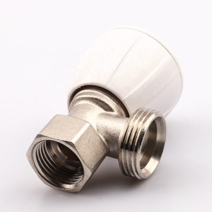 Vanne de <span class=keywords><strong>radiateur</strong></span> de chauffage d'<span class=keywords><strong>eau</strong></span> thermostatique, vanne de <span class=keywords><strong>radiateur</strong></span> manuelle en laiton de type angle pour la régulation de la température - Product Image 2