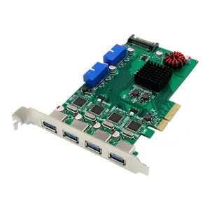 PCI-E至4端口P17C9X2G + ASM1042高速USB3.0扩展卡工业摄像机8端口USB3.0卡PCIE 20G