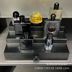 Wooden Perfume <b>Storage</b> <b>Box</b> 3 Layer With <b>Drawer</b> Black Rectangular Multipurpose Standing Type Decorative <b>Storage</b> <b>Box</b> - Product Image 1