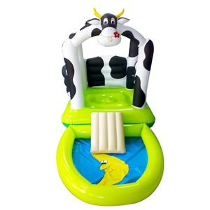 Piscine <span class=keywords><strong>gonflable</strong></span> <span class=keywords><strong>pour</strong></span> enfants WATERHAN en PVC, toboggans aquatiques, épaisseur 5 mm, garantie 1 an, forme rectangulaire/ronde, 3,4 kg - Product Image 5