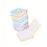Logo personnalisé publicitaire bloc-notes autocollant mémo coloré auto-adhésif avec couverture rigide pour cadeau de promotion