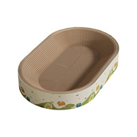Griffoir pour chat en carton extra large à bords larges, avec nid intégré, résistant à l'usure et aux griffures, en carton, Noël
