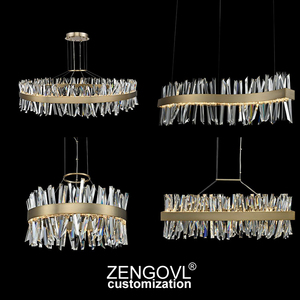 Lampada a sospensione a <span class=keywords><strong>LED</strong></span> rettangolare moderna in cristallo di lusso regolabile in altezza <span class=keywords><strong>soggiorno</strong></span> cucina isola <span class=keywords><strong>lampadario</strong></span> oro - Product Image 3