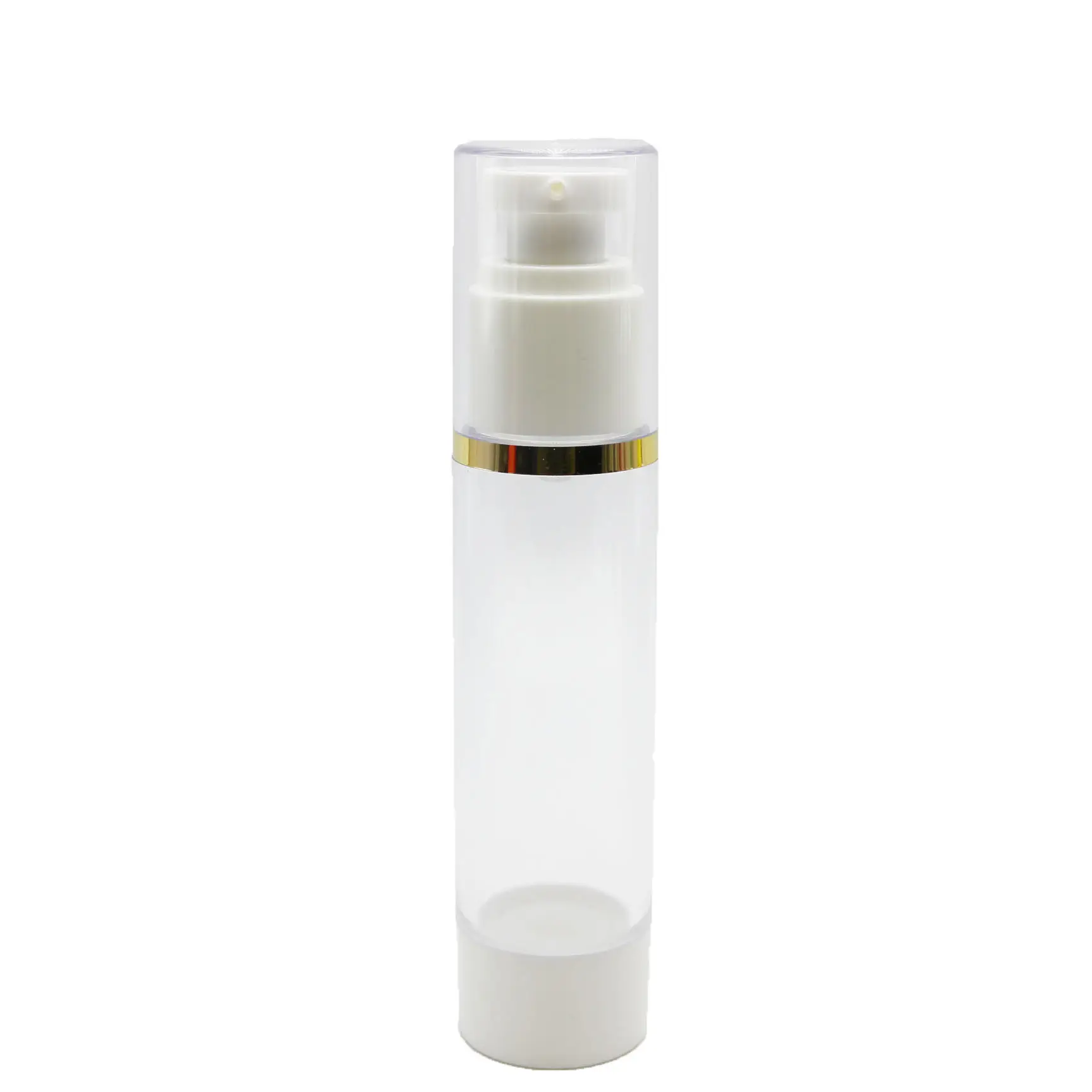 Round 30ml 50ml cream liquid serum travel white cosmetic 100ml spray plastic containers 30 ml airless pump bottle lotion bottle