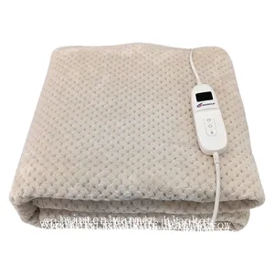 wholesale 60x70inch 9 heated settings soft fleece plush king size 220v electric blanket for winter