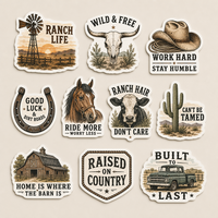 Autocollants de citation de cowboy western américain, imperméables, résistants aux UV, autocollants adhésifs avec slogan sur le thème de la vie campagnarde pour camion de fermier