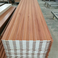 Panneaux sandwich muraux extérieurs en mousse de polyuréthane pour la rénovation de maisons, bardage composite métallique extérieur